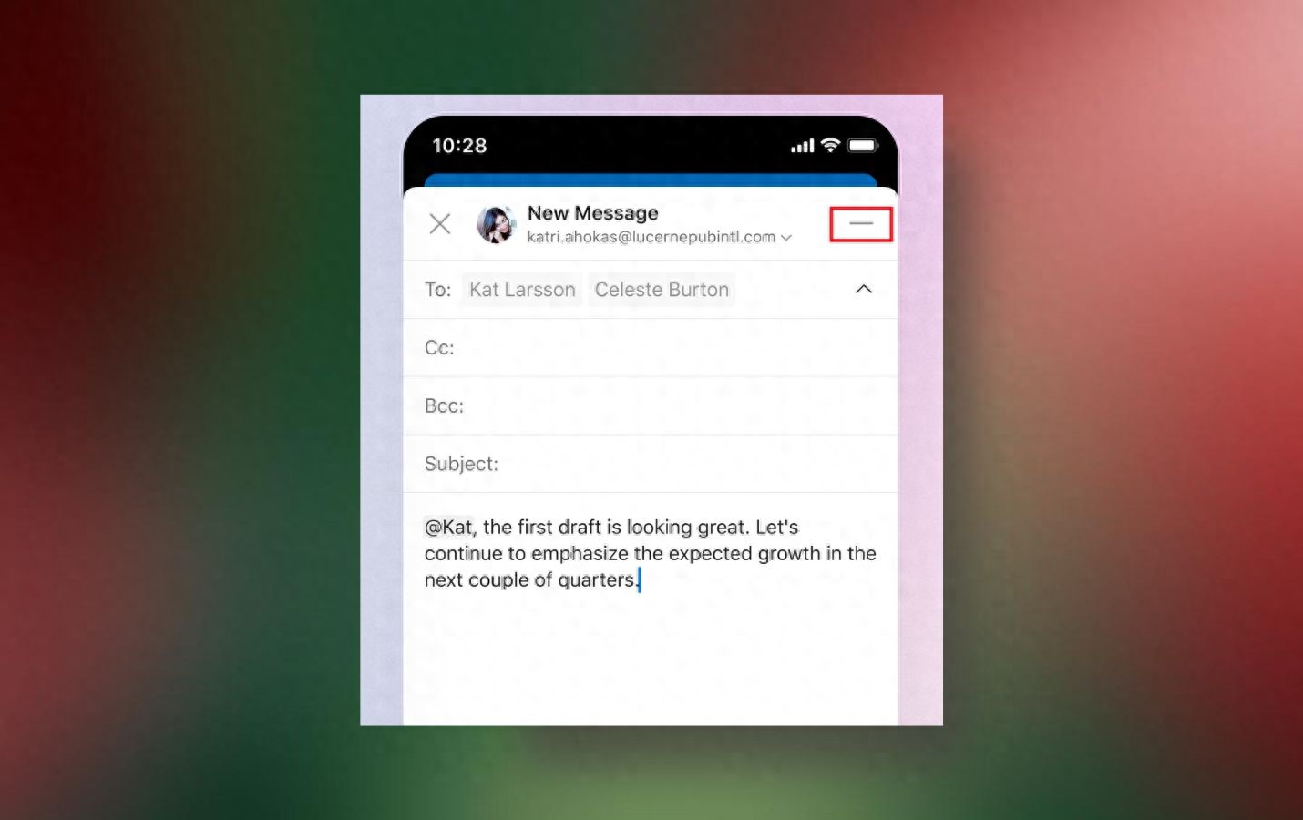 微軟更新安卓/iOS版Outlook:新增“草稿最小化”功能